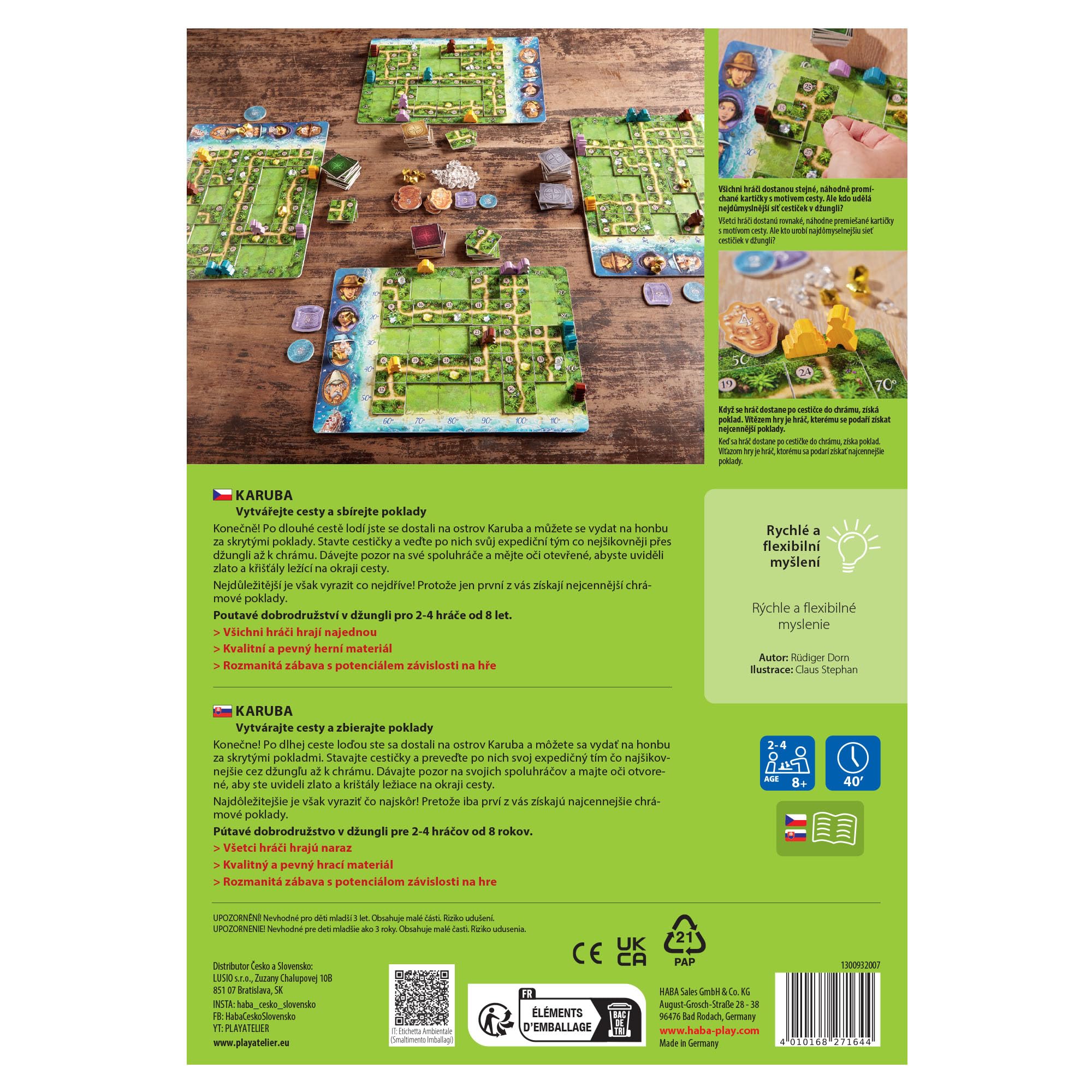HABA Karuba game box contents ready for family game night
