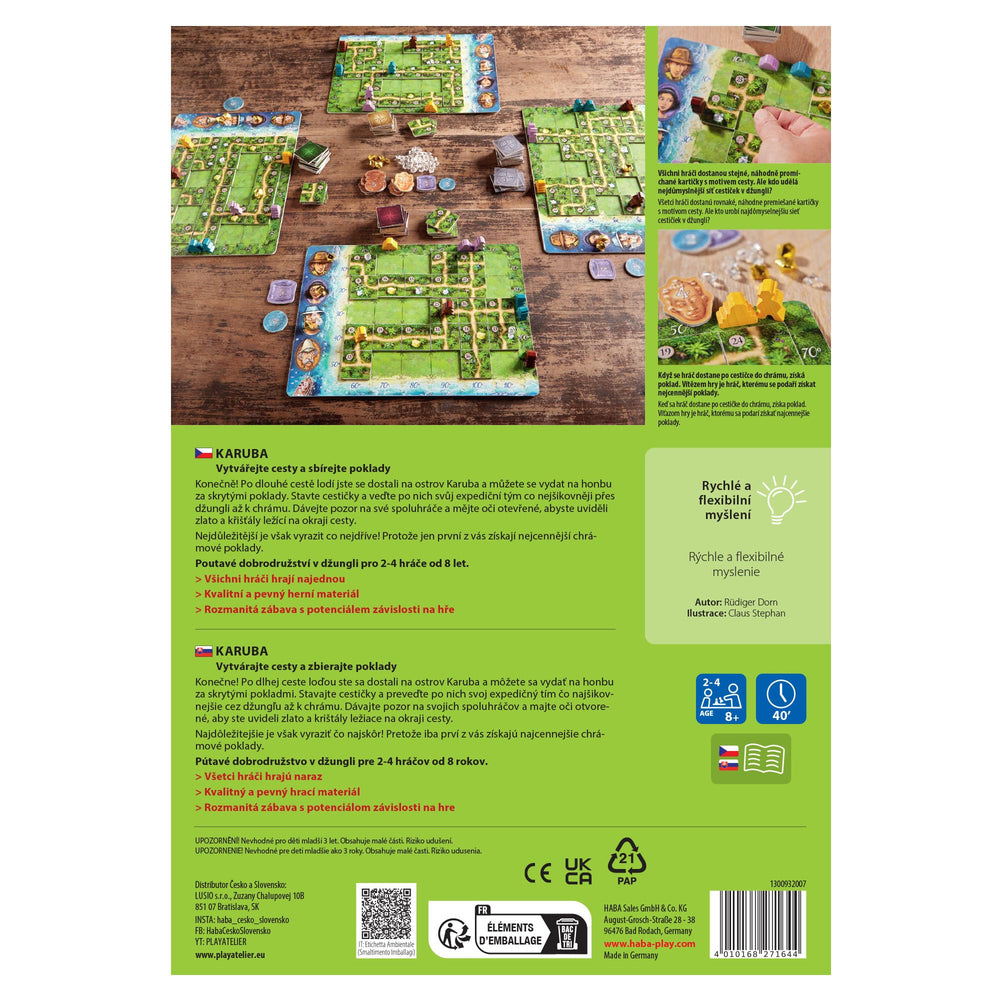 HABA Karuba game box contents ready for family game night