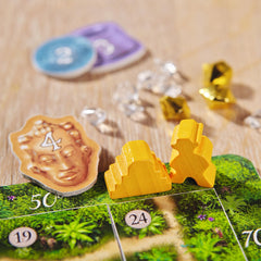 HABA Karuba gold nuggets tangible treasure rewards on the grid