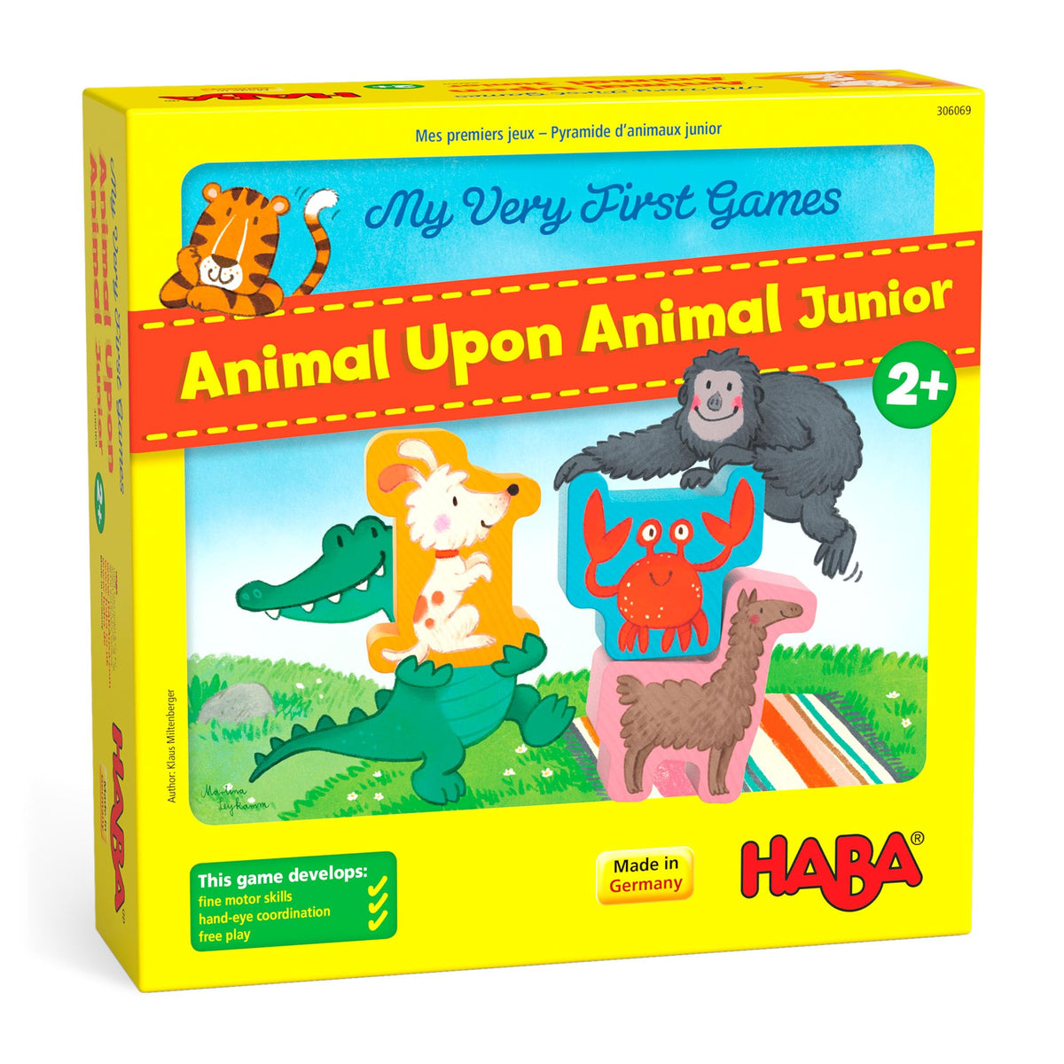 HABA My Very First Games Animal Upon Animal Junior wooden animals for stacking fun.