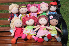 HABA Nick 12-inch doll easy-care features for cold-water washing.