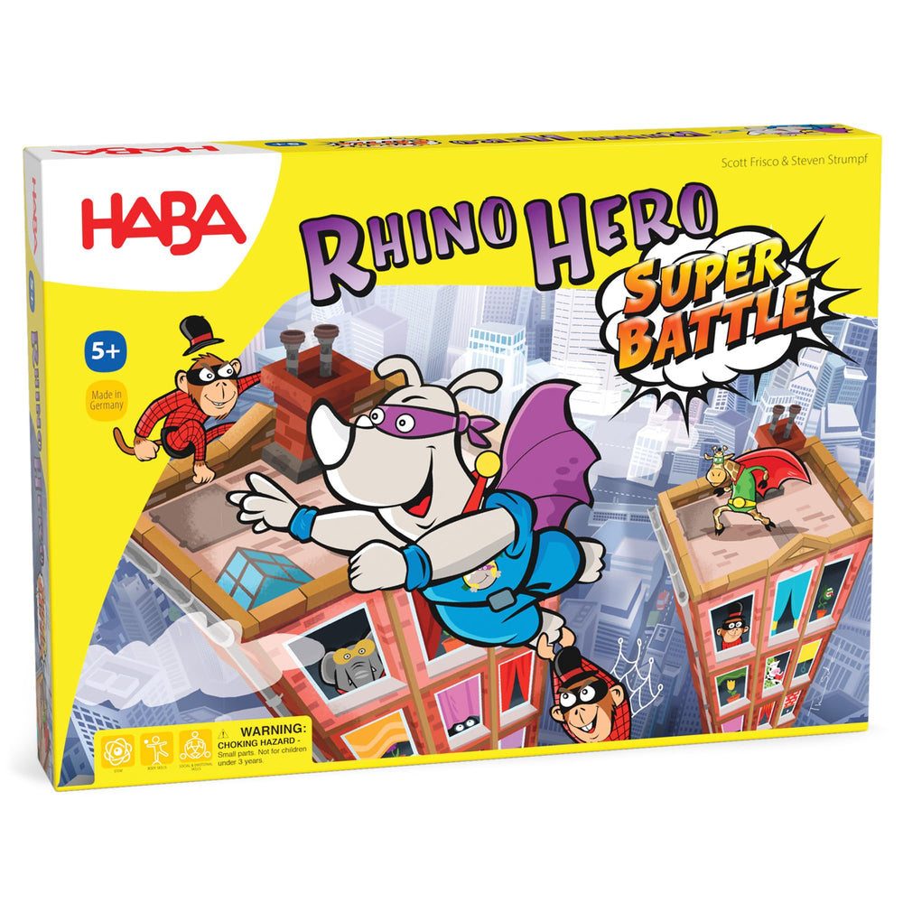 HABA Rhino Hero Super Battle box ready for family game night