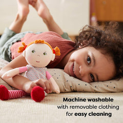 HABA Roya durable-plush-playmate stands up to energetic pretend play.