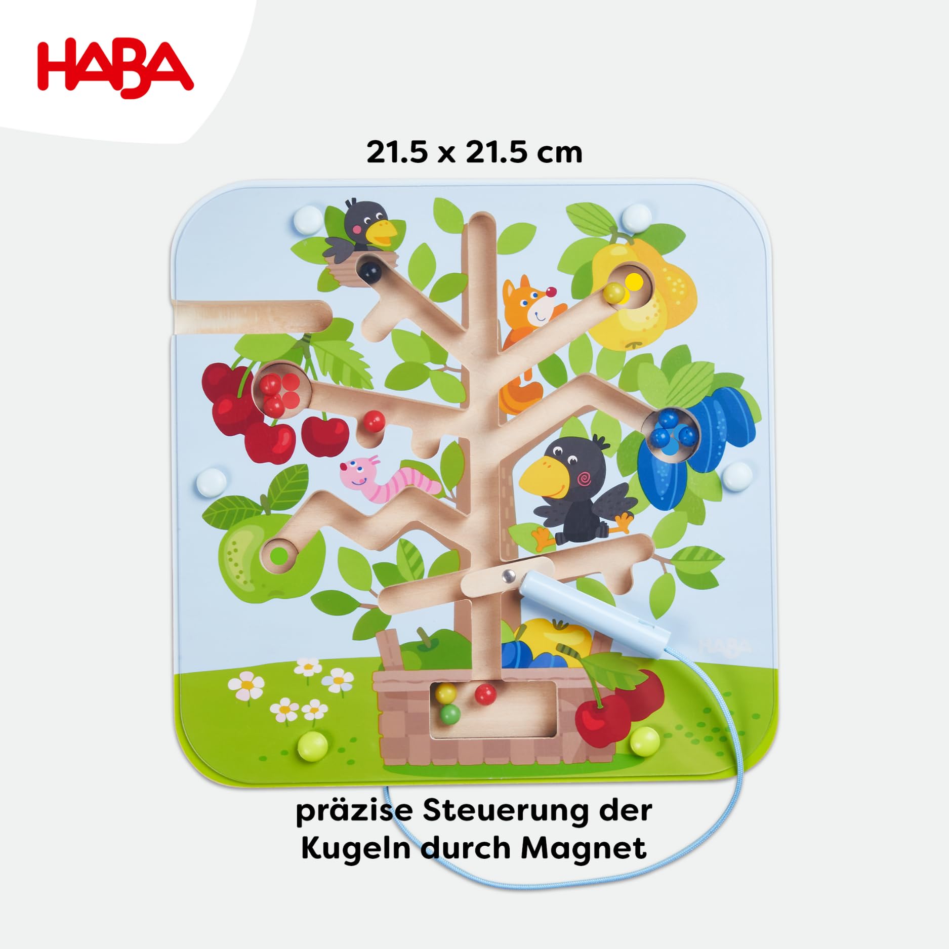 HABA sustainable wooden toy supports quiet, curious play