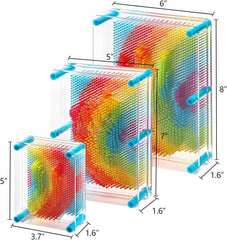 Hacaroa 3D Pin Art rainbow pins close-up highlighting tactile texture