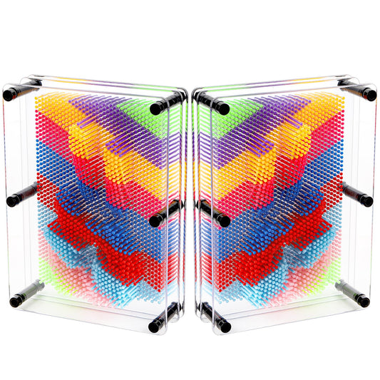Hacaroa pin art board 2-pack front view for bold home display.