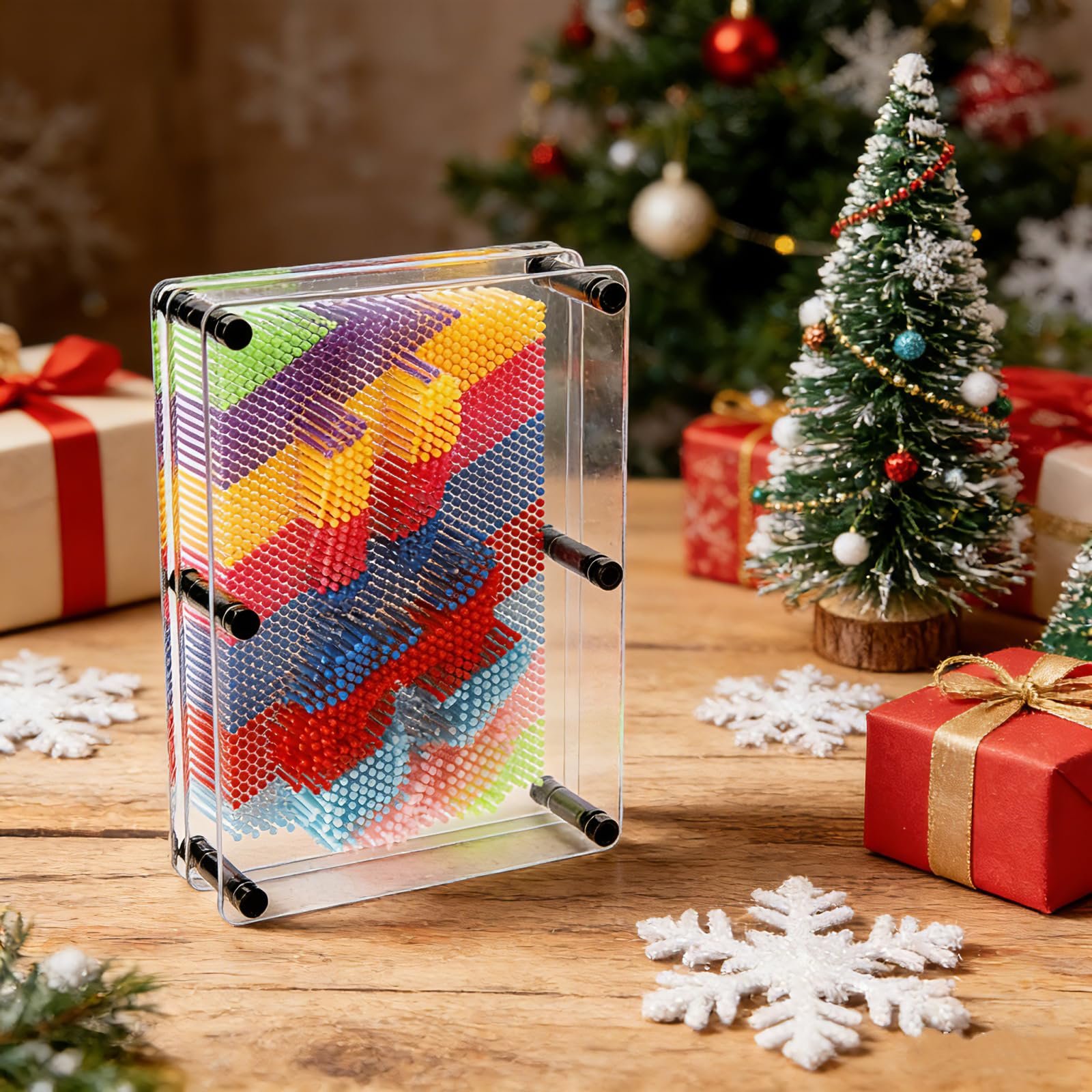 Hacaroa pin art board living room decor sparks conversation.