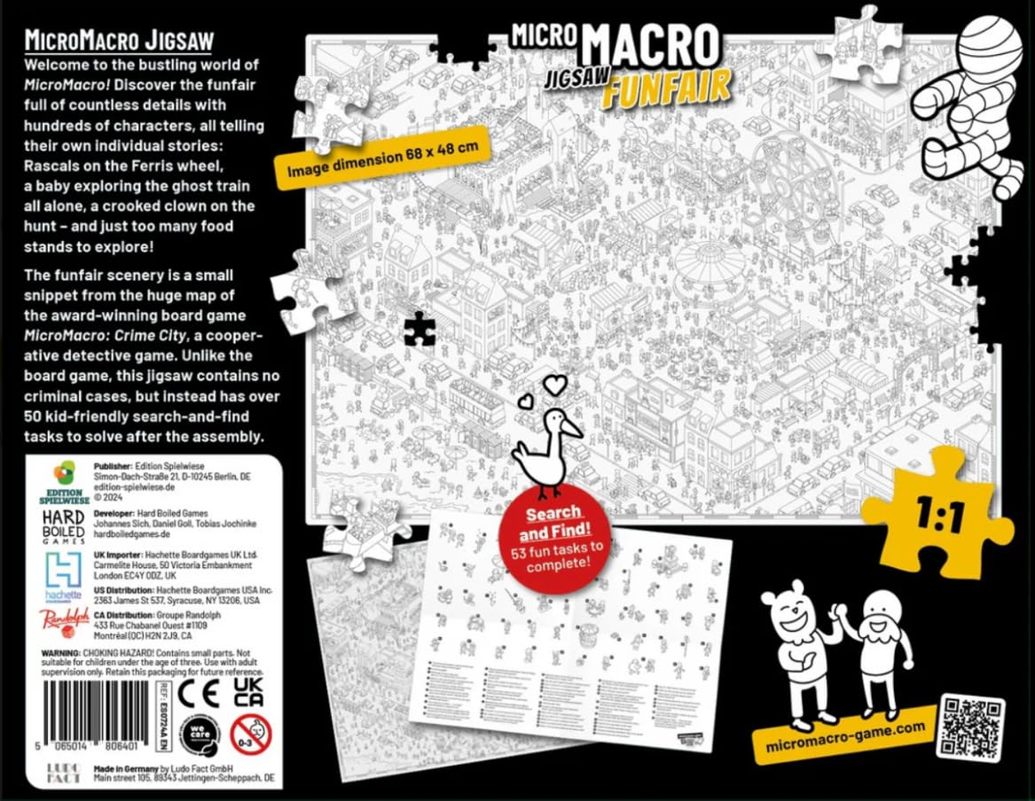 Over 50 characters to find in Hachette MicroMacro Funfair puzzle.