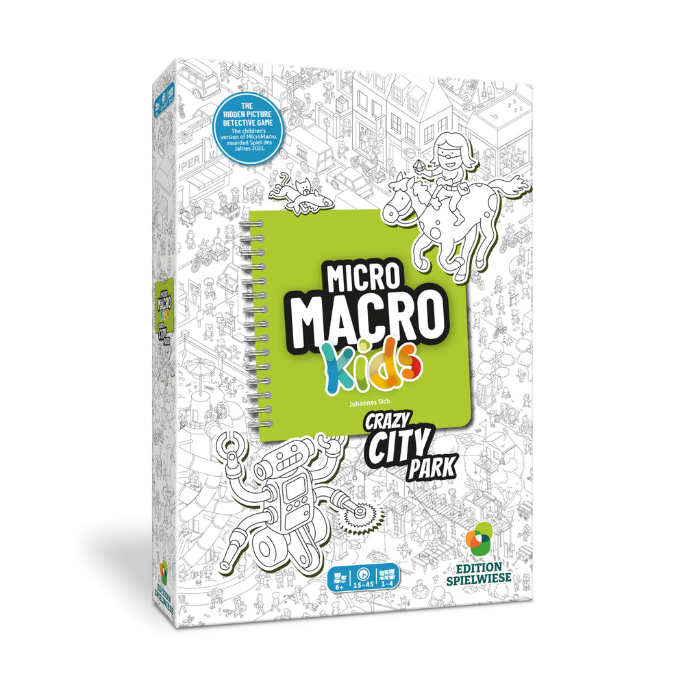 Hachette Boardgames MicroMacro Kids Crazy City Park map scene supports family detective play.