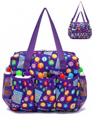 HACHMAS Bingo Bag with Pockets keeps daubers neatly organized for quick access during play.