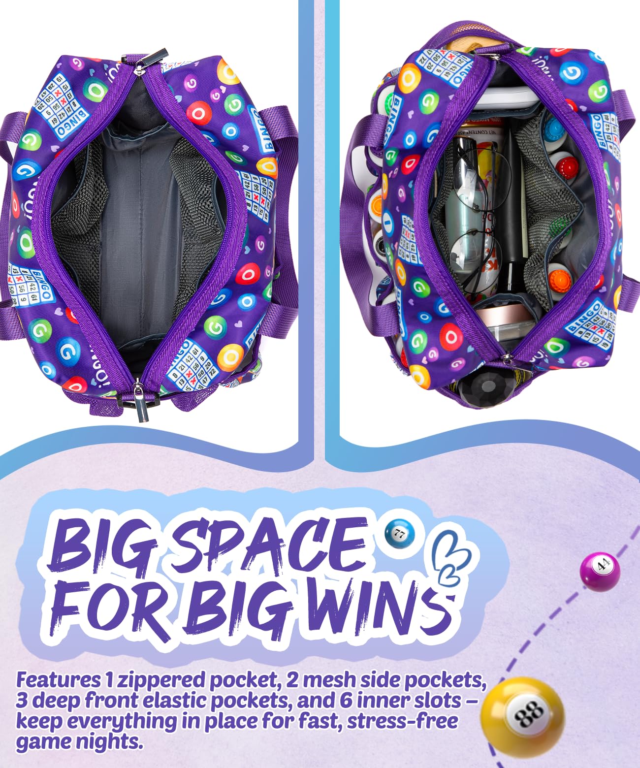 HACHMAS Bingo Bag Shoulder Strap offers comfortable carry for long bingo nights.