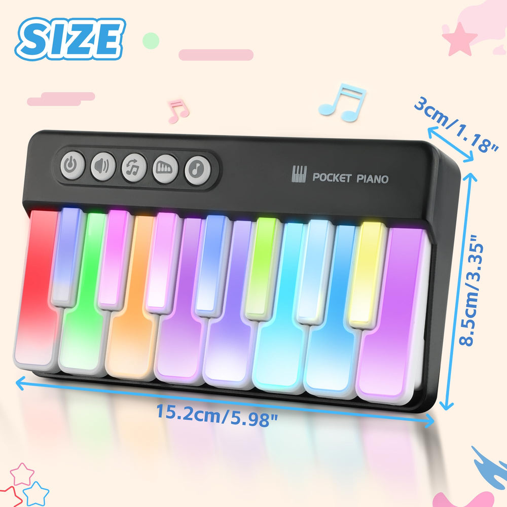 HACOCOLA mini keyboard piano toy battery compartment ready for quick setup