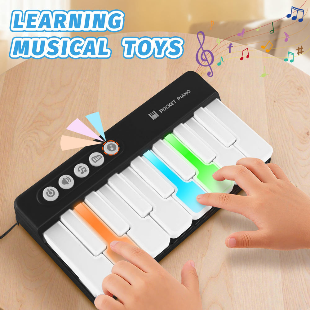 HACOCOLA mini keyboard piano toy designed for little hands and learning