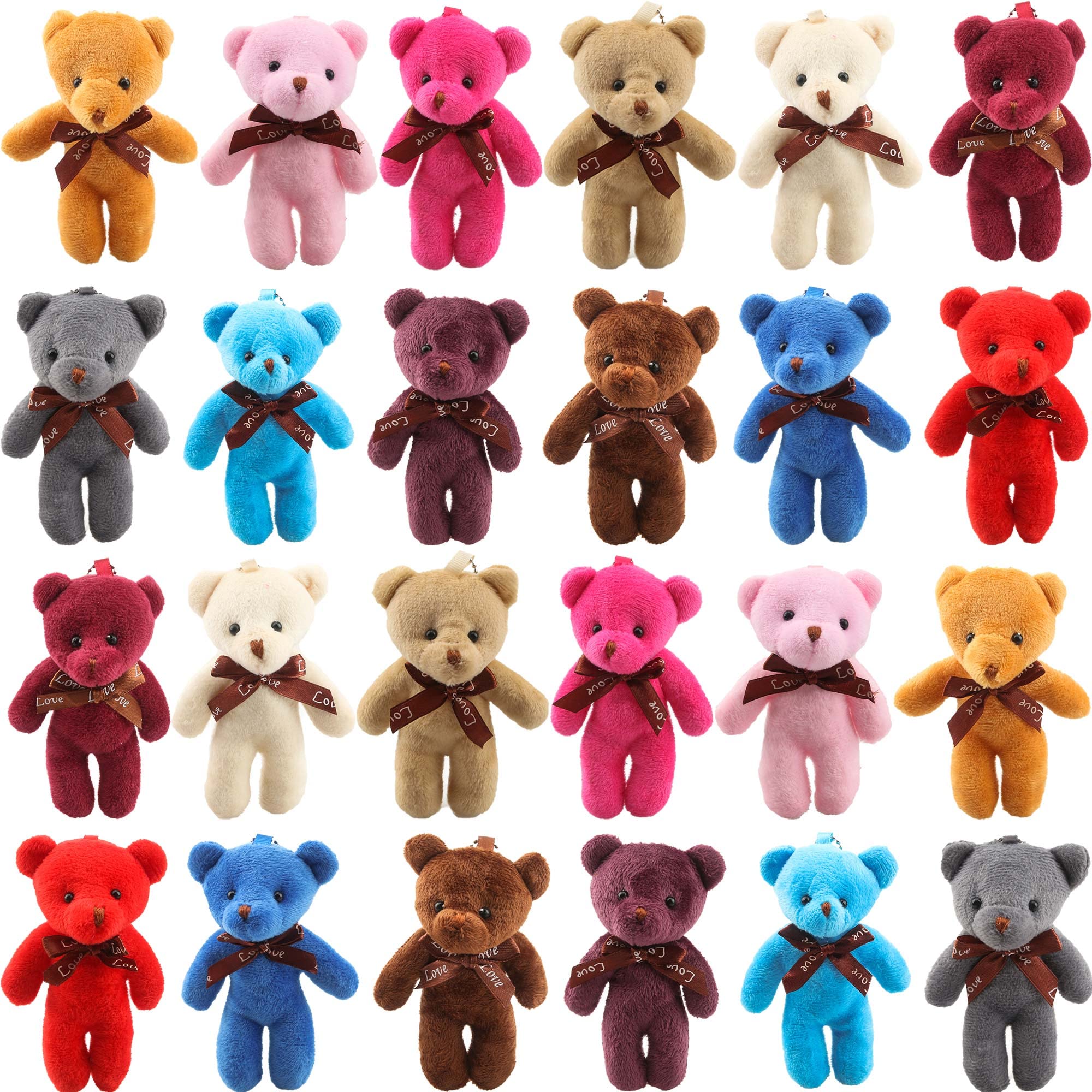 Haconba mini teddy bear 4.7 inch keychain plush for cute, portable decor