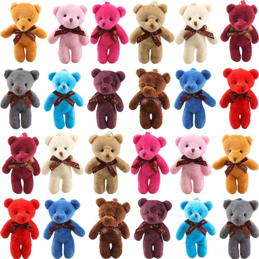 Haconba mini teddy bear 4.7 inch keychain plush for cute, portable decor