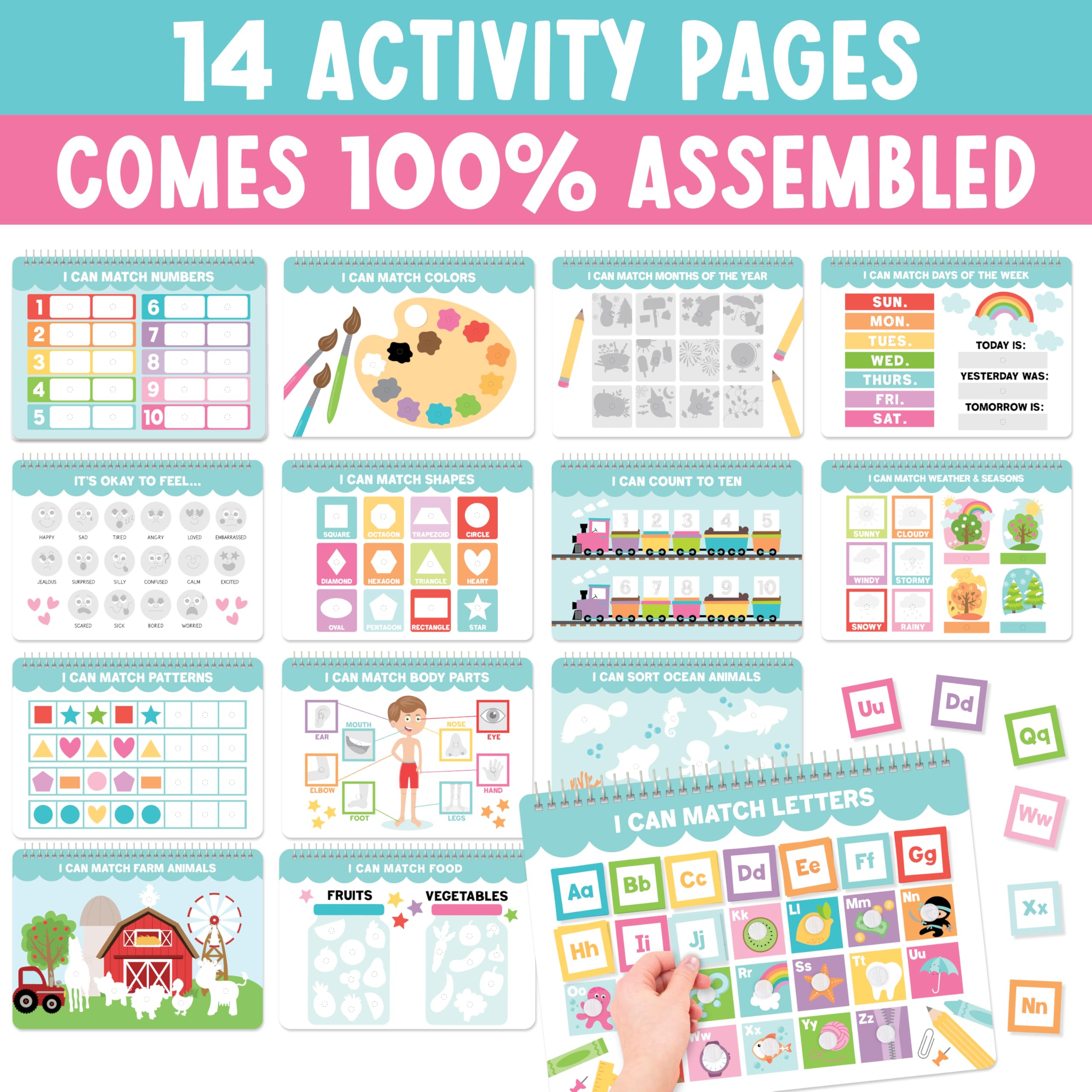 Hadley Designs Interactive pieces set supports fine motor development during play