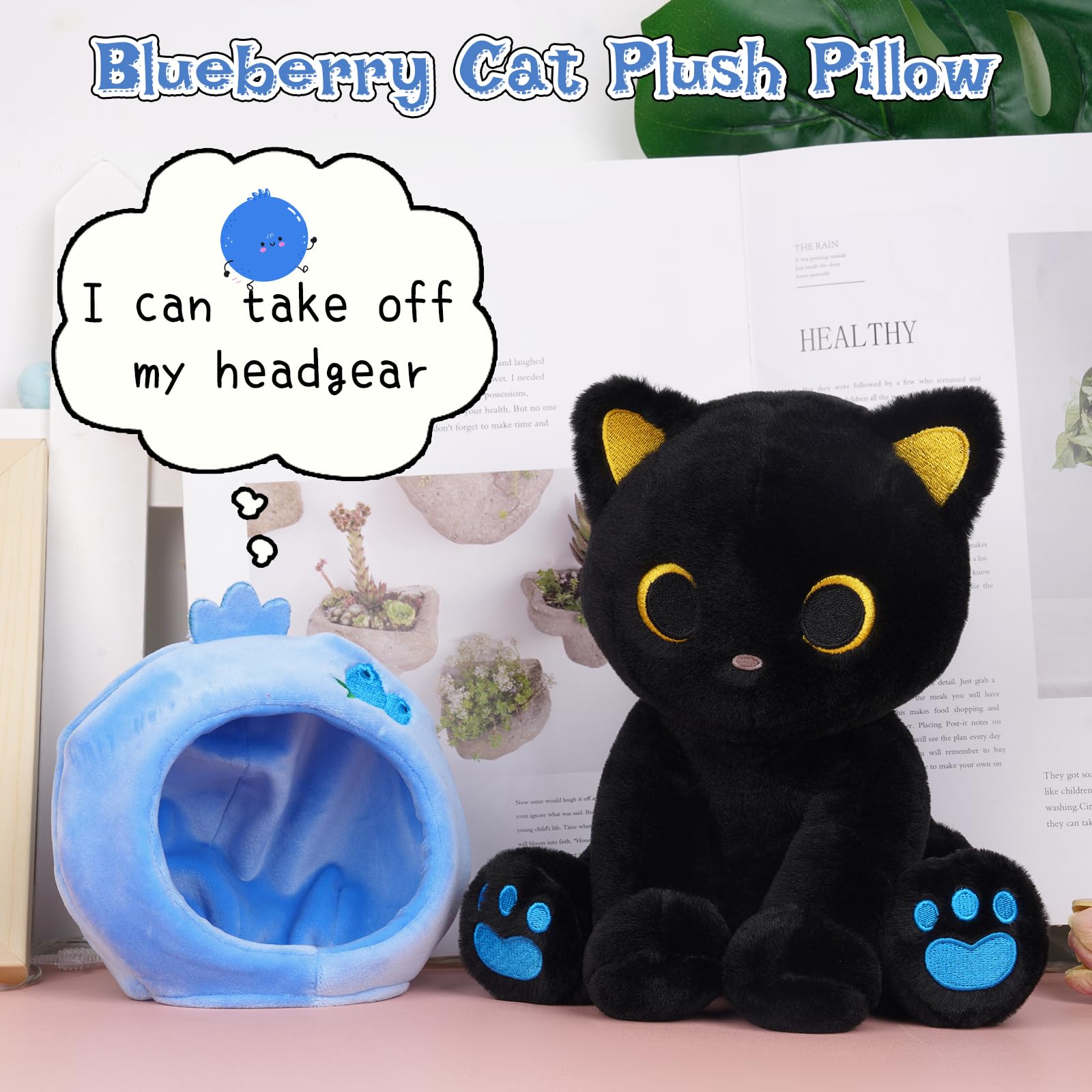 Hagusahuo 8-inch cat plush, perfect for little hands and hugs.