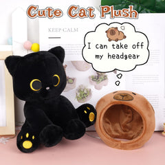 Close-up of Hagusahuo capybara-cat plush showing soft fur.