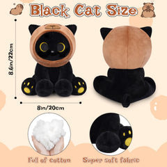 Soft, skin-friendly fabric on Hagusahuo capybara-cat plush.
