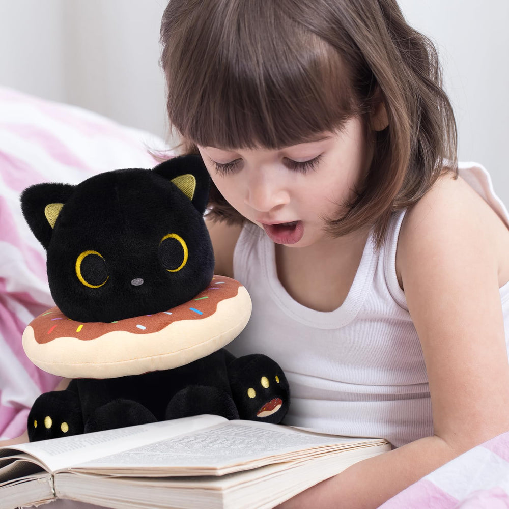 Hagusahuo donut headpiece plush adds playful accessory to playtime.