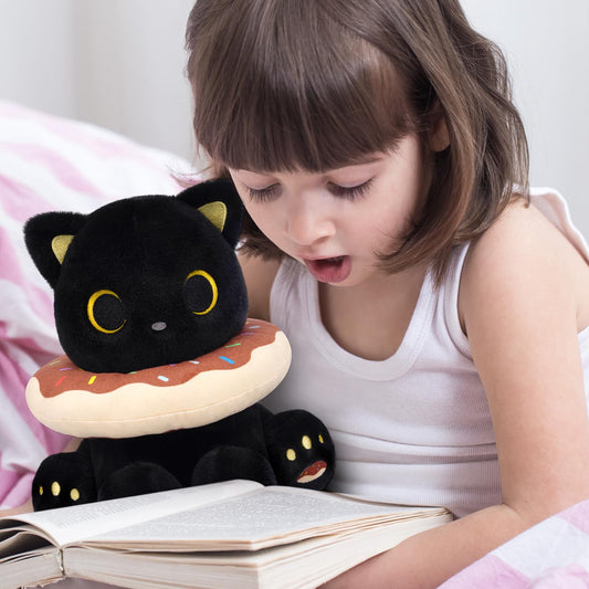 Hagusahuo donut headpiece plush adds playful accessory to playtime.