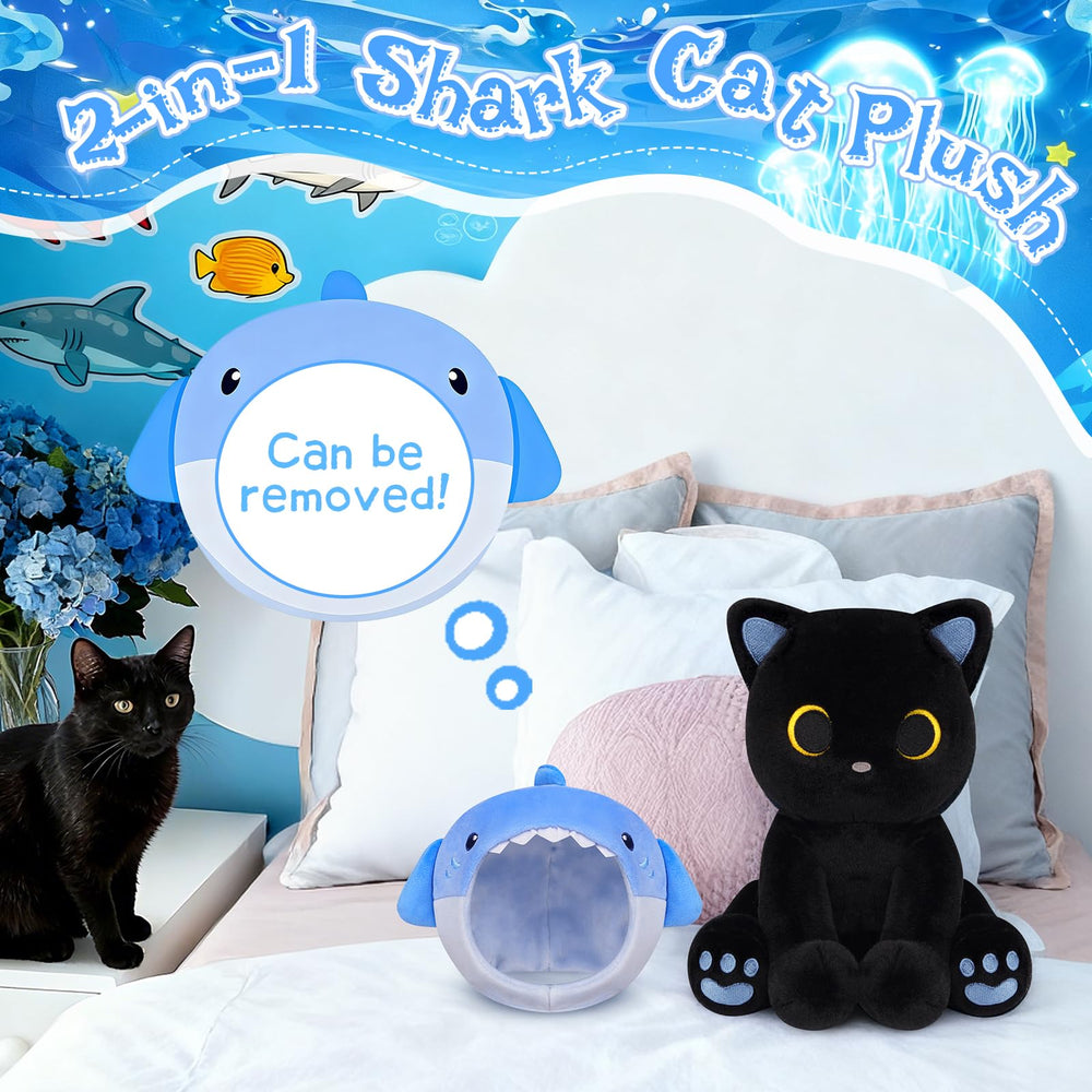 Hagusahuo kawaii plush inspires creative play as cat-to-shark costume