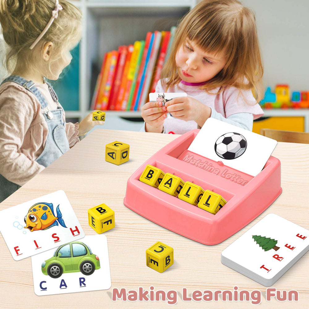 HahaGift letter cubes support letter recognition and spelling through hands-on play.