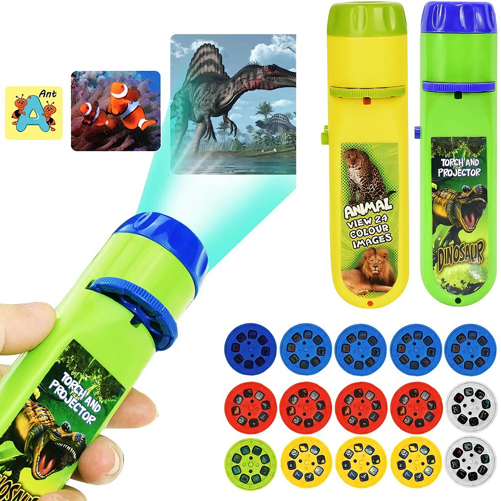 HahaGo Torch Projector dinosaur scene for imaginative bedtime stories