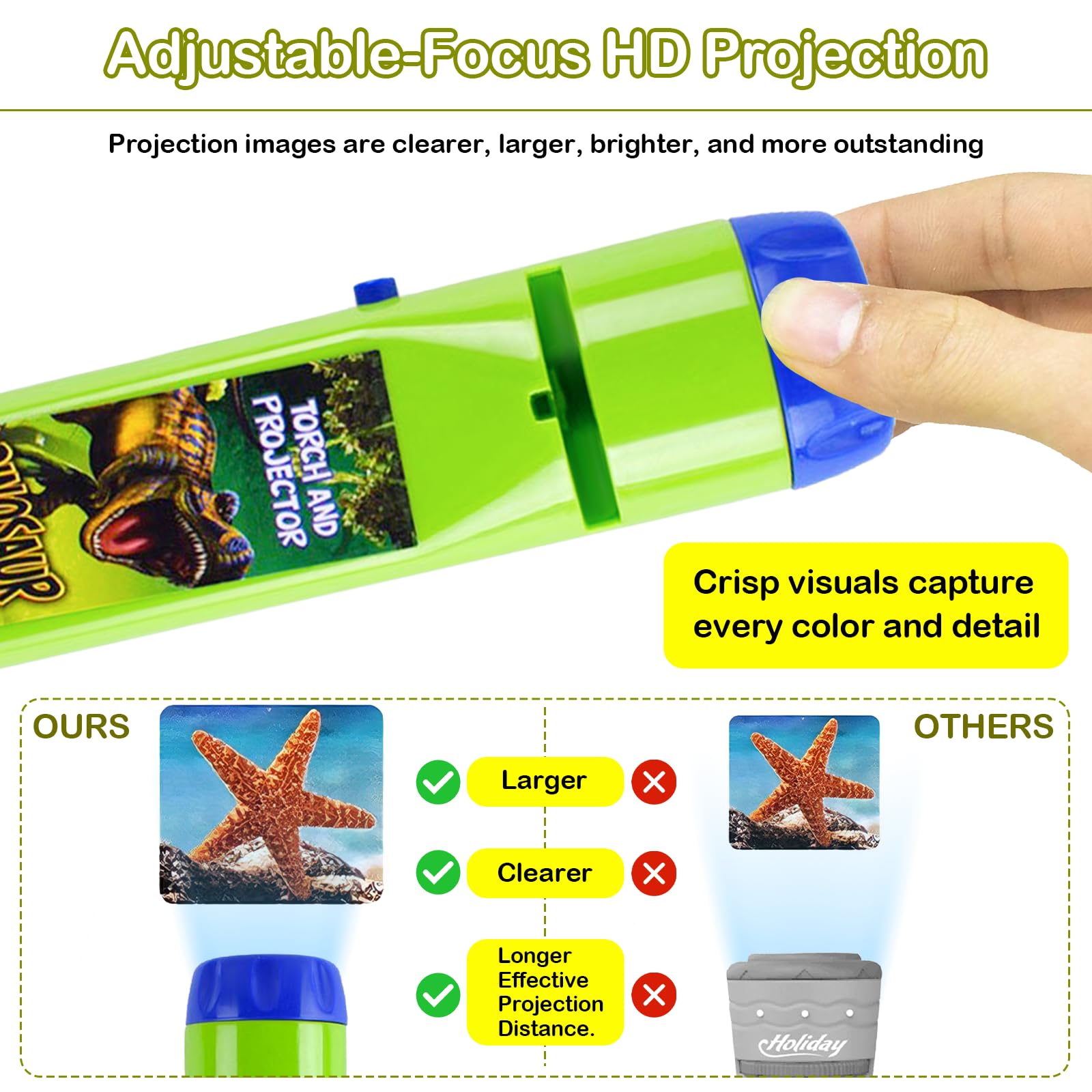 HahaGo Torch Projector five themes for versatile night-light play