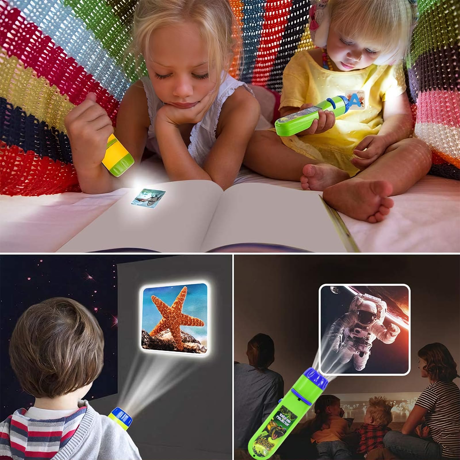HahaGo Torch Projector night-light function for cozy bedtime routine