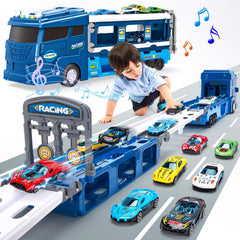 Hahaland 2-in-1 car carrier folded for compact storage and travel convenience