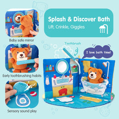 Hahaland Baby Book crinkle sounds engage little ears and multisensory discovery