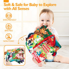 hahaland baby books farm-themed pages with vivid colors and patterns