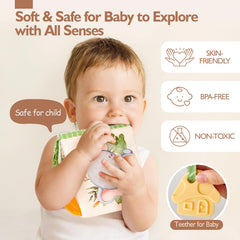 Hahaland colorful pages engage visual development and early language learning through bold patterns
