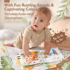 Hahaland baby book crinkly flaps encourage reach-and-grab and fine motor development