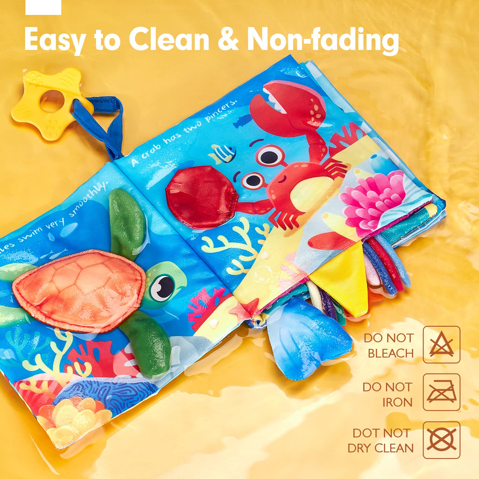 Hahaland marine set with bright colors and textures for early visual interest
