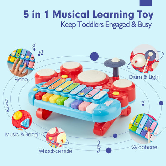 Hahaland baby musical toy traditional-guitar mode invites pretend play and motor skills
