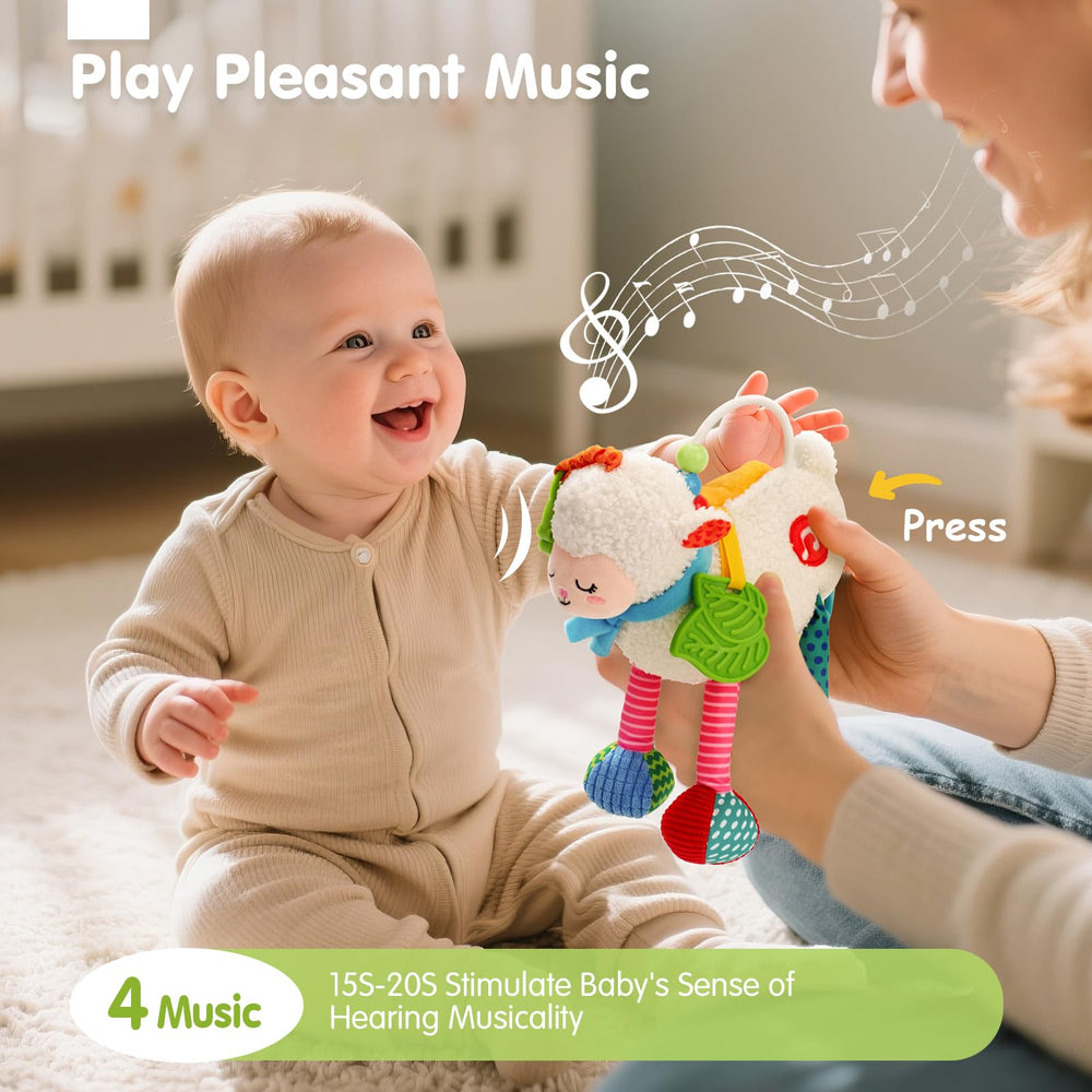 Hahaland sensory sheep four melodies soothe and engage during quiet time.