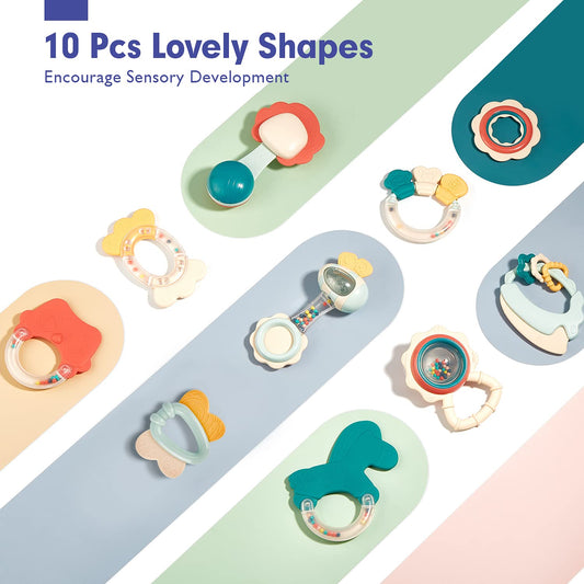 Hahaland teether with flower texture for safe teething and gum relief