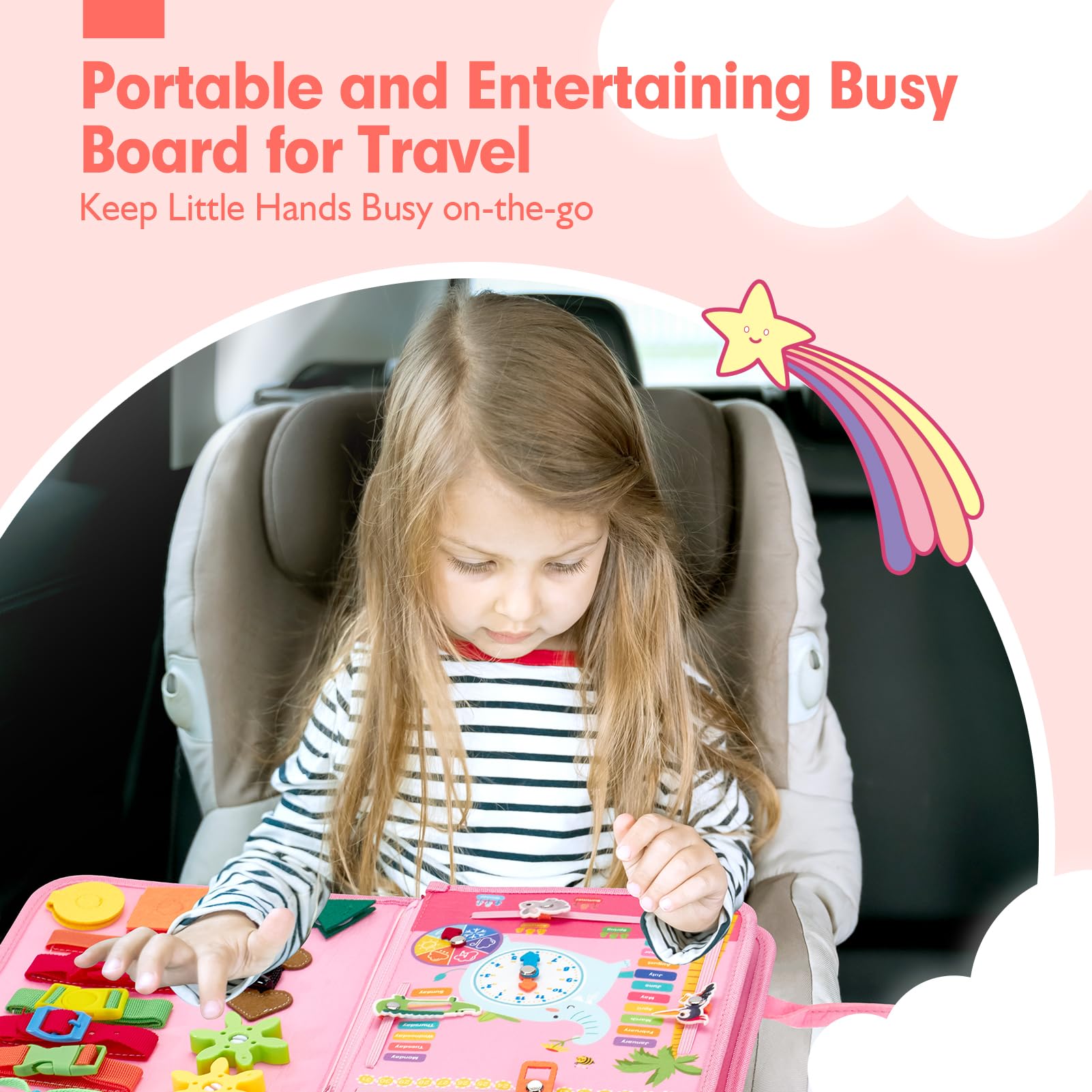 Hahaland Busy Board days, weeks, and months activity builds routine awareness.