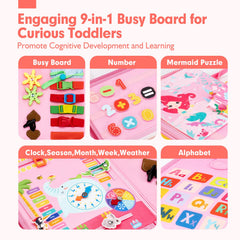 Hahaland Busy Board number activity promotes counting and cognitive development.