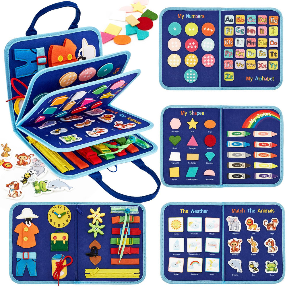 Hahaland Busy Board portable travel design fits bags for learning anywhere