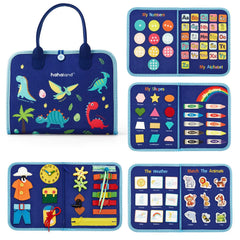 Hahaland Busy Board soft felt materials provide durable, toddler-friendly play