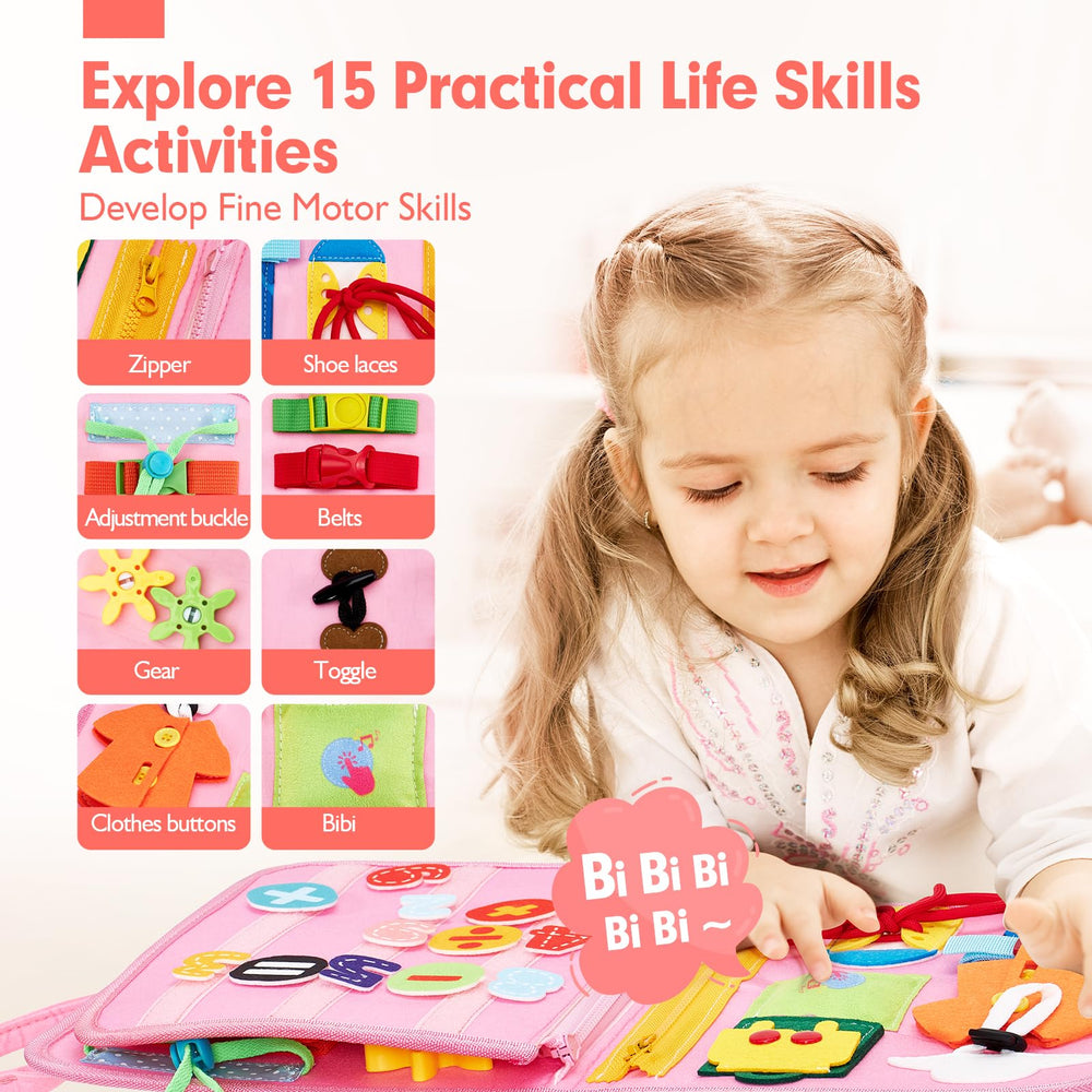 Hahaland Busy Board time clock activity teaches time concepts through hands-on learning.