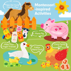 hahaland Busy Book page shows stick-and-move actions to practice sequencing