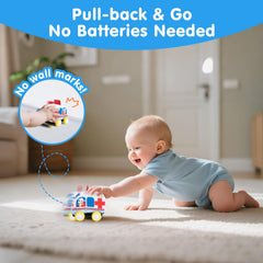 Hahaland crinkle sensory car 1 provides tactile exploration and soft sounds