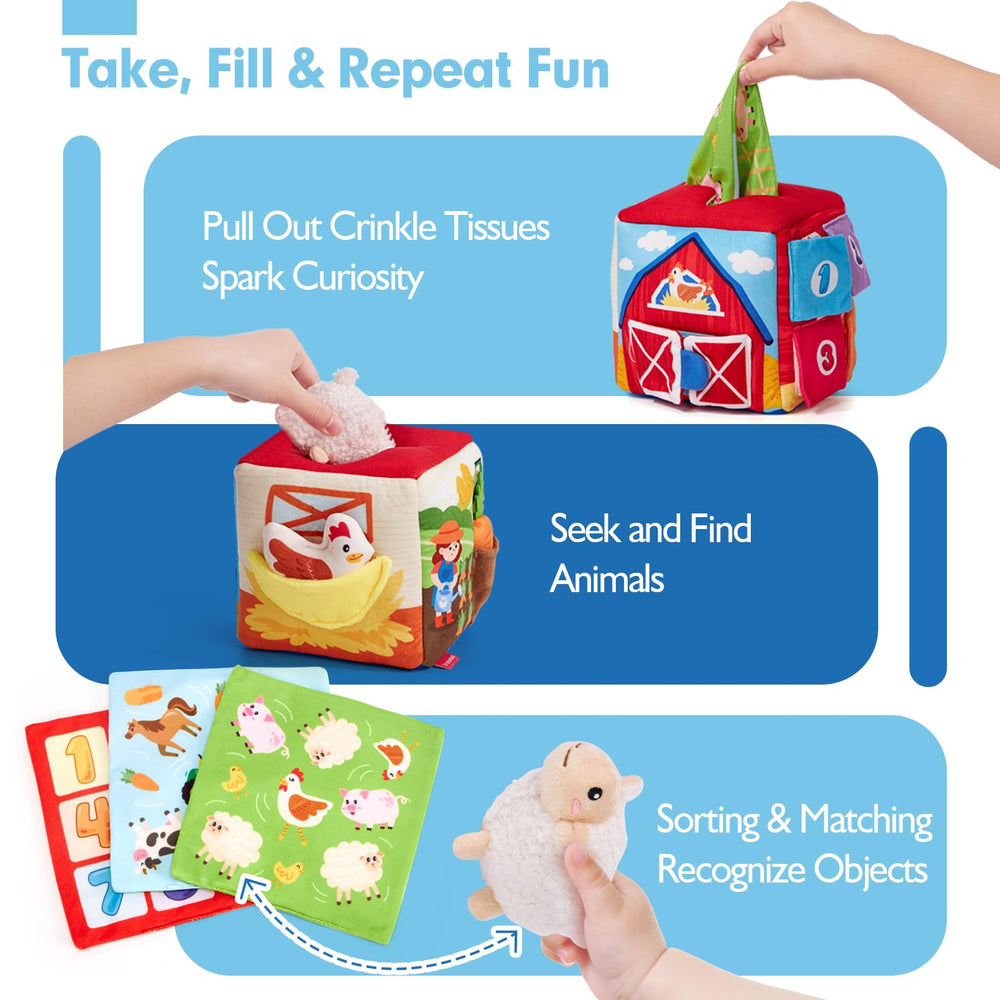 Hahaland crinkle sound toy offers tactile textures and audible crinkles