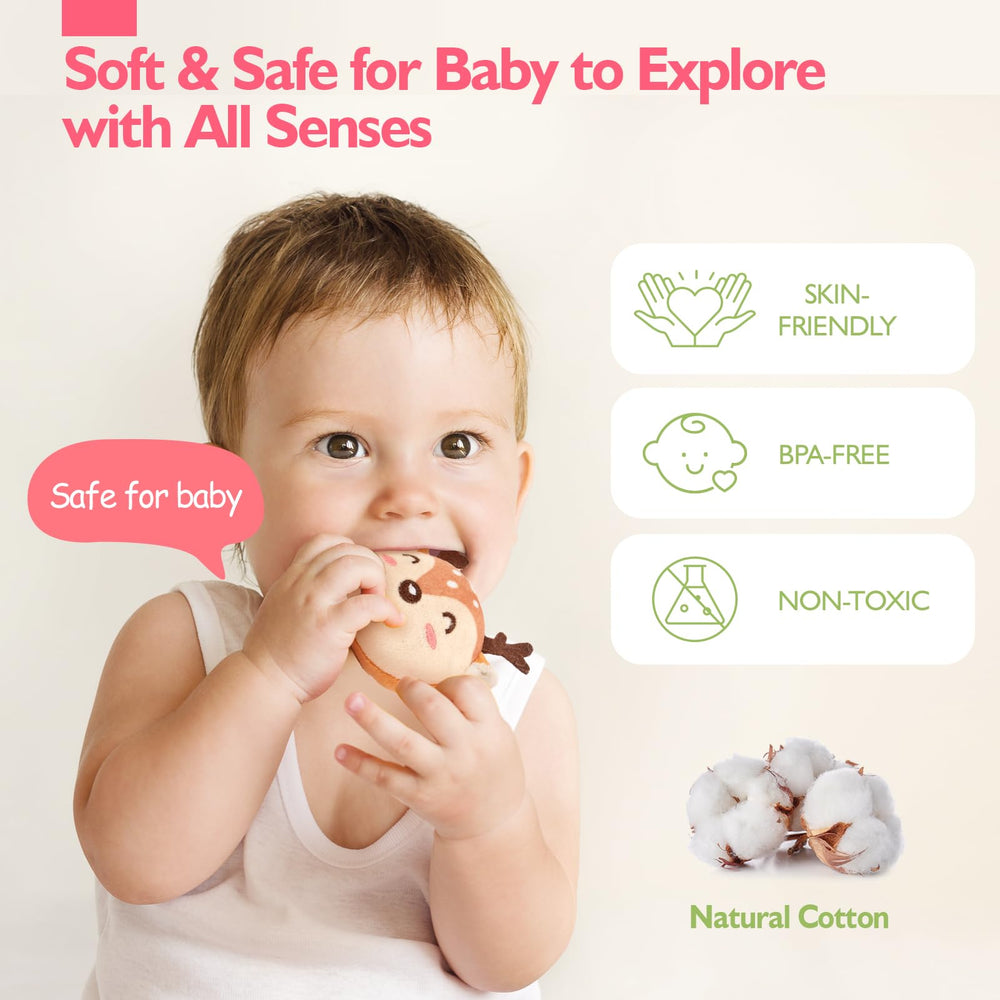HAHaland crinkle textures produce gentle sounds during squishy play sessions.