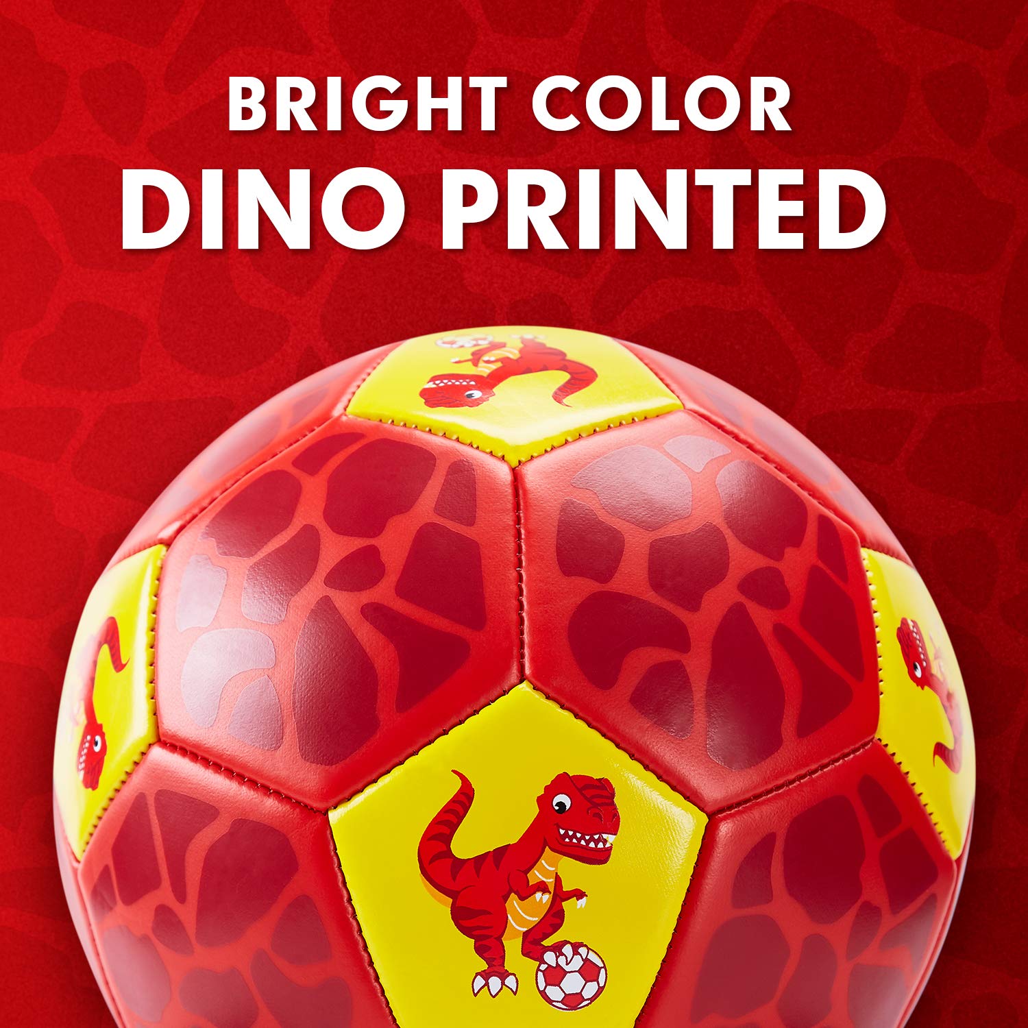 Hahaland dinosaur print ball sparks imaginative outdoor play.