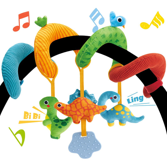 Hahaland dinosaur car seat toy attachment keeps toys secure during travel